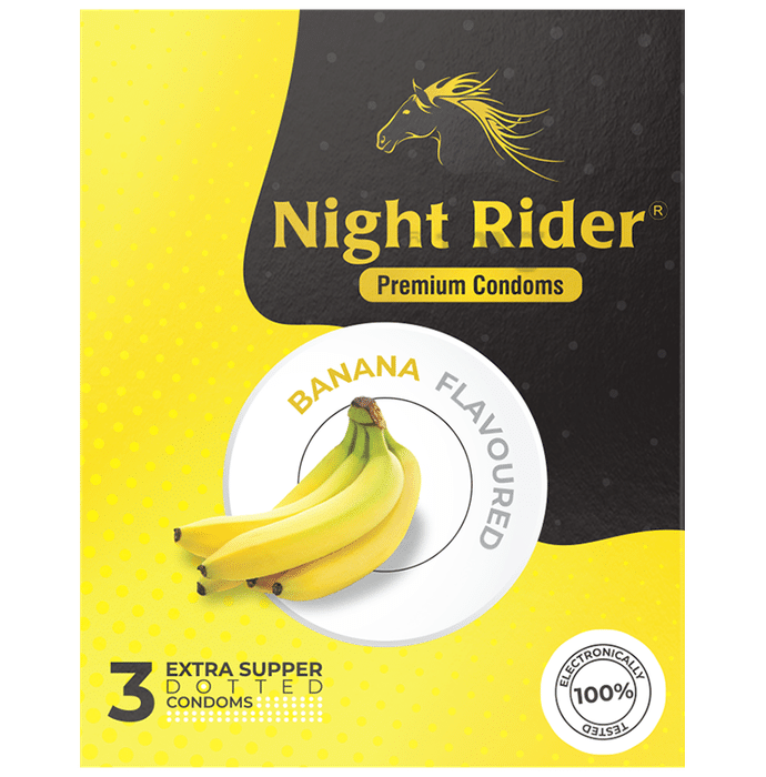 Night Rider Extra Super Dotted  Condom Banana
