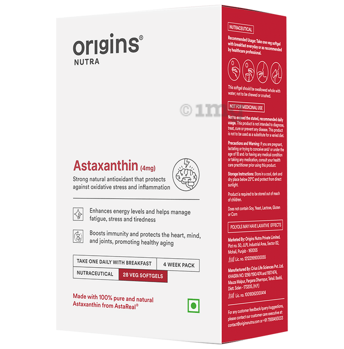 Origins Nutra Astaxanthin (4mg) Veg Softgel