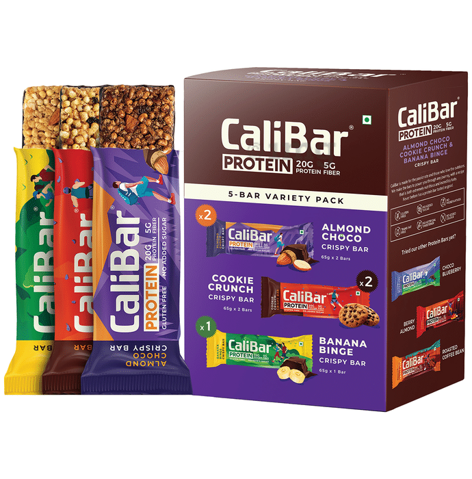 CaliBar Protein Crispy Bar (65gm Each) Assorted