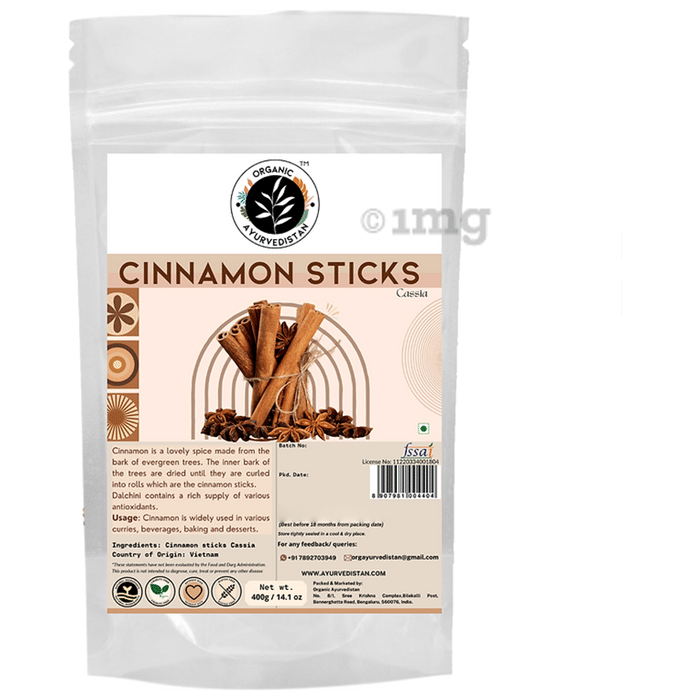 Organic Ayurvedistan Cassia Cinnamon Stick