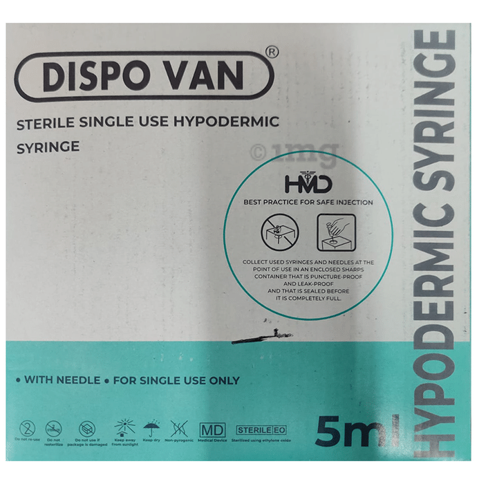 Dispovan Syringe 5ml with Needle