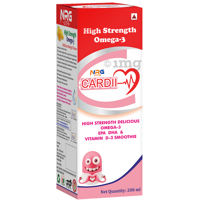 NRG Life Cardi High Strength Omega 3 Syrup Mango