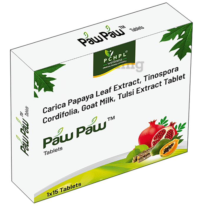 Paw Paw Carica Papaya Leaf Extract & Goat Milk Powder Tulsi Extract Tablet