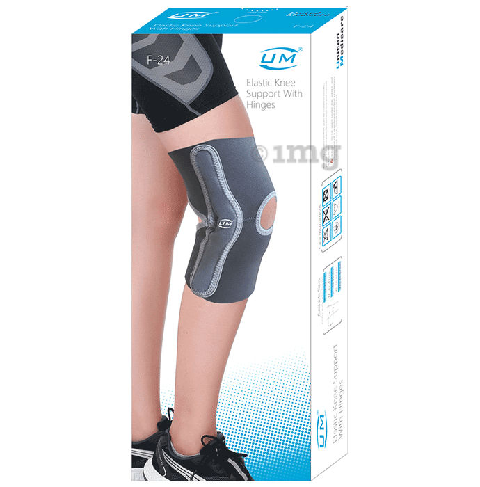 United Medicare Elastic Knee Support with Hinges Large