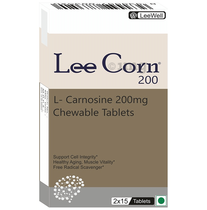 LeeWell  Leecorn 200 L carnosine Chewable Tablets | Muscle Health, Brain Cognition, Neuronal Signaling Support