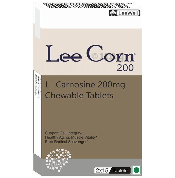 LeeWell  Leecorn 200 L carnosine Chewable Tablets | Muscle Health, Brain Cognition, Neuronal Signaling Support