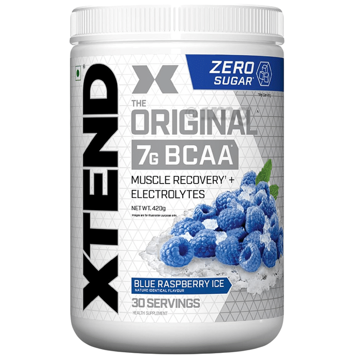 Scivation Xtend BCAA Powder with Electrolytes| For Muscle Growth & Recovery | Flavour Blue Raspberry Ice