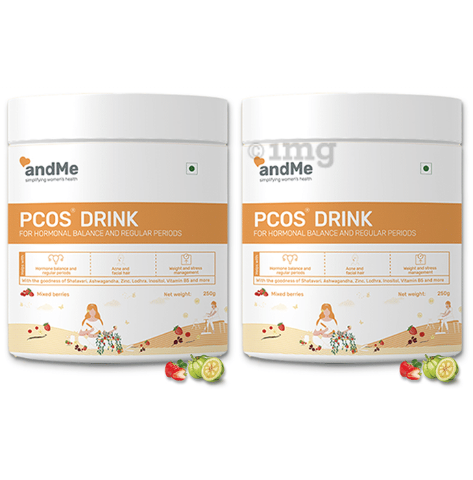 Andme PCOS Drink for Hormonal Balance & Regular Periods (250gm Each) Mixed Berries