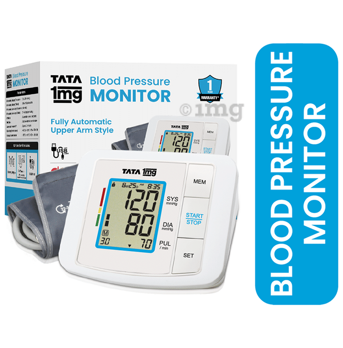Tata 1mg Blood Pressure Monitor Fully Automatic, Digital BP Monitor