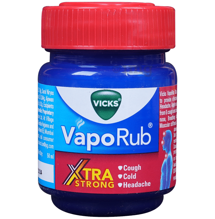 Vicks Vaporub Xtra Strong Balm | For Cough, Cold & Headache Relief