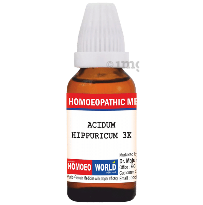 Dr. Majumder Homeo World Acidum Hippuricum Dilution (30ml Each) 3X