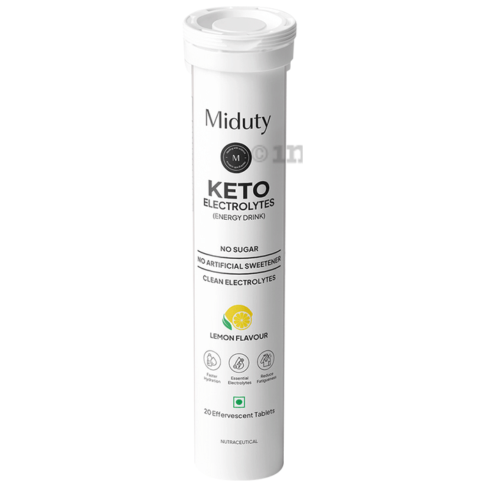 Miduty Keto Electrolytes Energy Drink  Effervescent Tablet Lemon