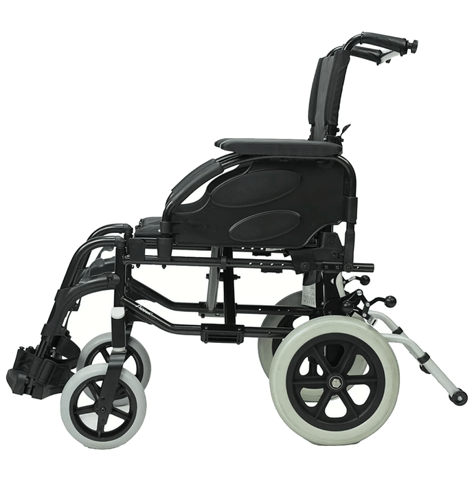 Forza Freedom 2 NG Action Transit Backrest Fold, Attendant-Driven, European Standard, Aerospace-Grade Aluminium, Weight Capacity 125 kg, Premium Lightweight Foldable Wheelchair for Old People