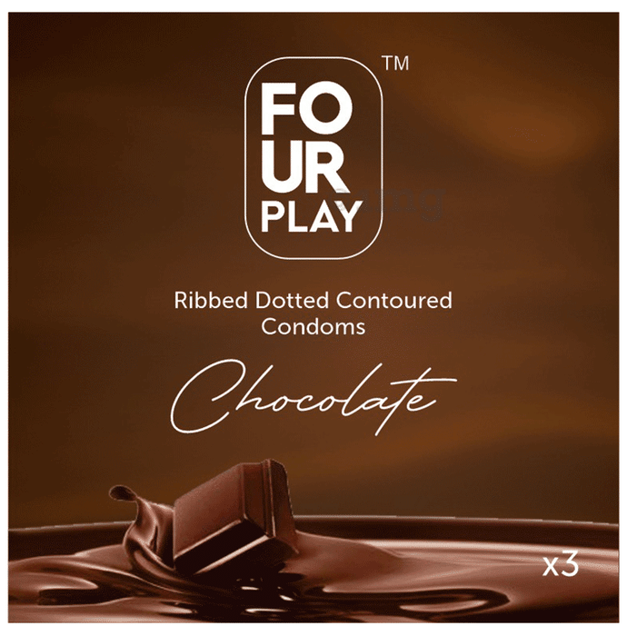 Fourplay Ribbed Dotted Contoured Chocolate