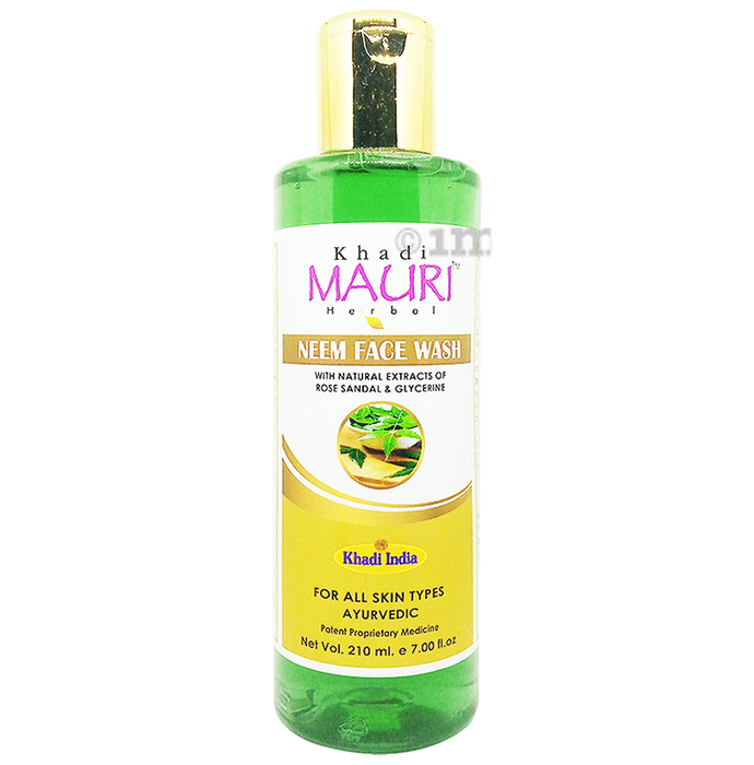 Khadi Mauri Herbal Neem Face Wash (210ml Each) Rose Sandal & Glycerine