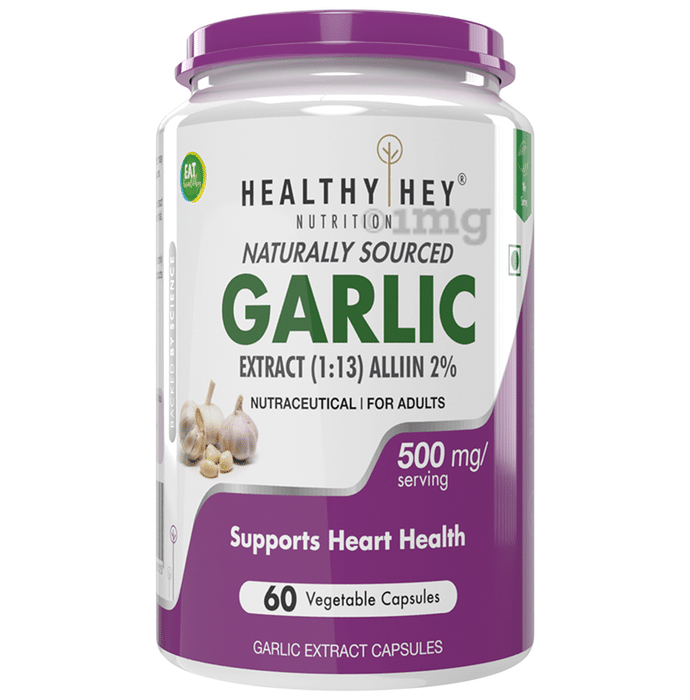 HealthyHey Nutrition Naturally Sourced Garlic Extract Vegetable Capsule