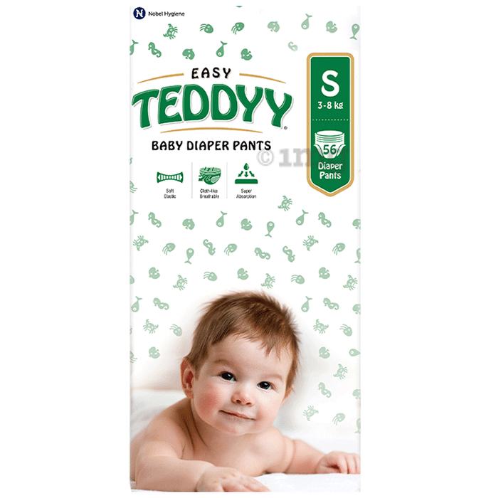 Teddyy Easy Baby Diaper Pants with Soft Elastic | Size Small