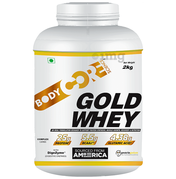 Body Core Science Gold Whey White Powder Kesar Pista
