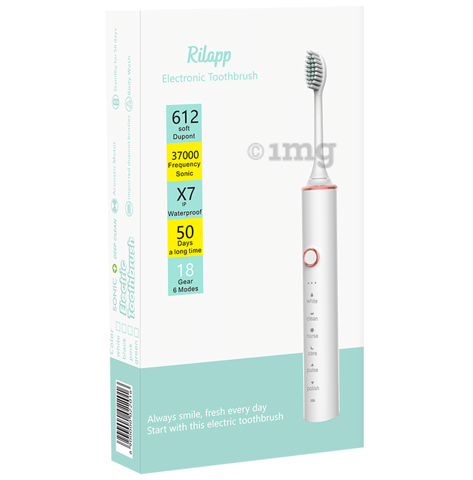 Rilapp ROC002 Rechargeable Sonic Electric Toothbrush Black
