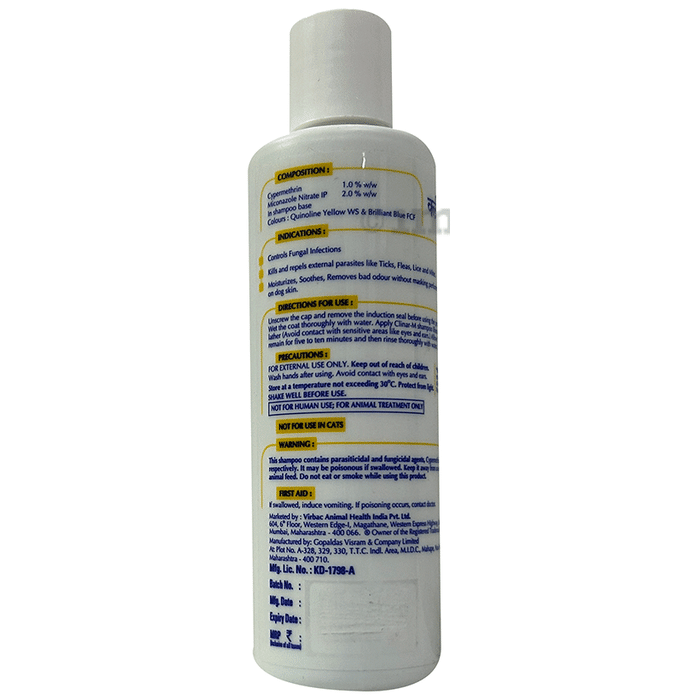 Clinar M Pet Shampoo Buy bottle of 200.0 ml Shampoo at best price in India 1mg
