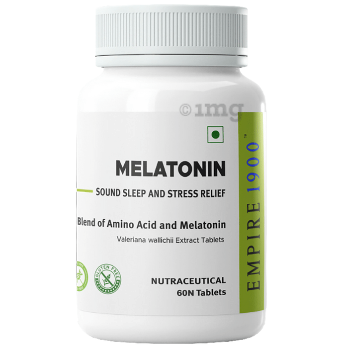 EMPIRE 1900 Melatonin | Natural Sleep Support | Non-Addictive | Insomnia & Stress-Relief | Tablet