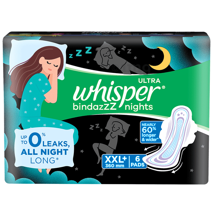 Whisper Bindazzz Nights Pads | Size XXL+
