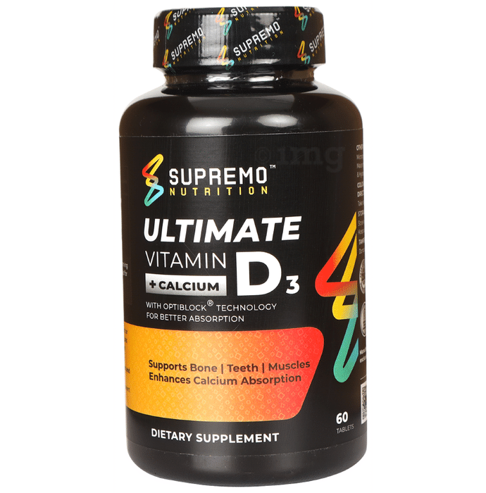 Supremo Nutrition Ultimate Vitamin D3 + Calcium Tablet