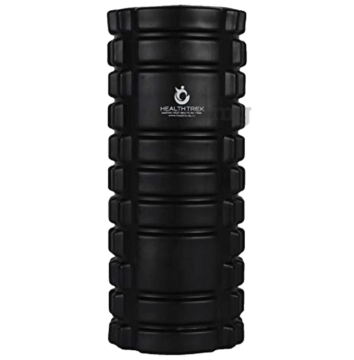 Healthtrek Yoga Foam Roller for Trigger Points (33 CM) Black