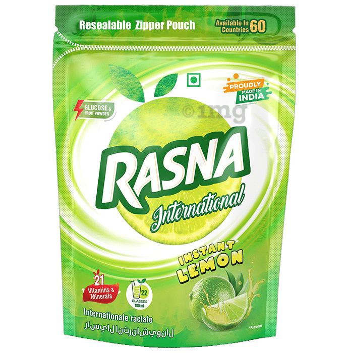Rasna International with Glucose, Minerals & Vitamins | Flavour Instant Lemon