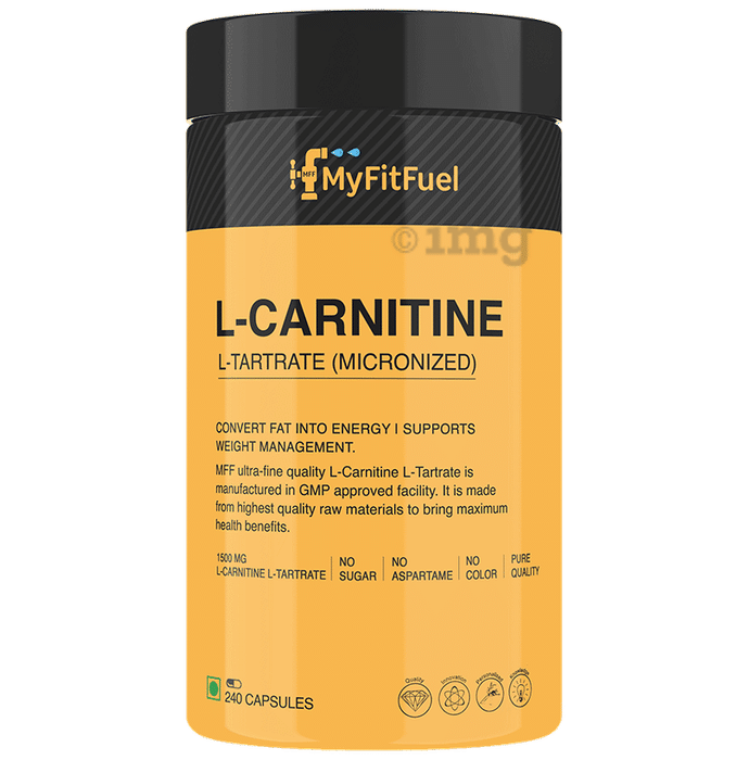 MyFitFuel L-Carnitine L-Tartrate (Micronized) 1500mg Capsule