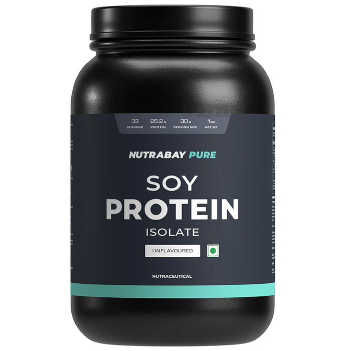 Nutrabay Pure Soy Protein Isolate | Powder for Muscle Recovery & Immunity | Unflavoured