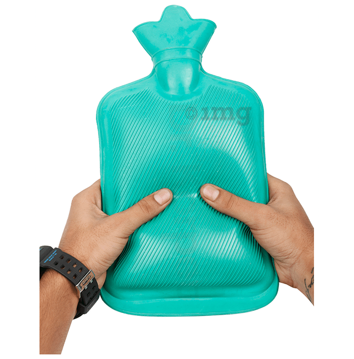 Dr. Korpet Hot Water Bottle, Hot Water Bag for Pain Relief and Cramps Bag Green