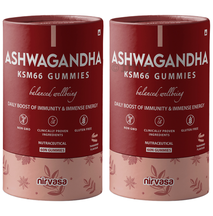 Nirvasa Ashwagandha KSM66 Gummies (60 Each)