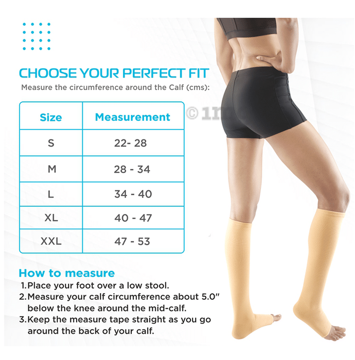 Vissco Core 0716 Medical Compression Stockings XL Below Knee: Buy packet of  1.0 Pair of Stockings at best price in India