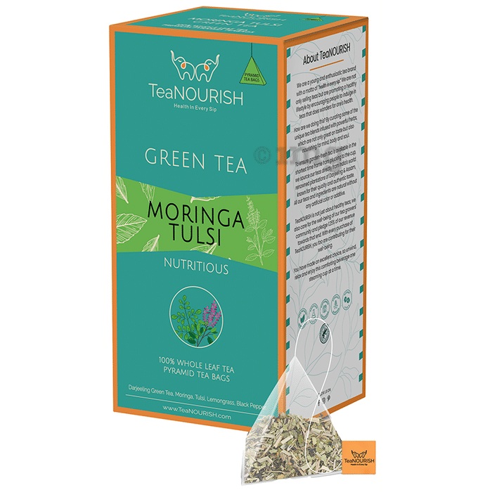 TeaNourish Green Tea Bag Moringa Tulsi