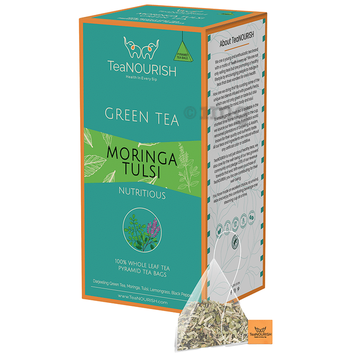 TeaNourish Green Tea Bag Moringa Tulsi