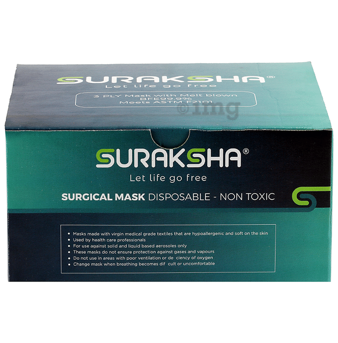 Suraksha 3 Ply Disposable Surgical Tie Mask