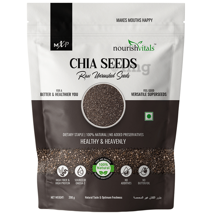 NourishVitals Chia Raw Unroasted Seeds