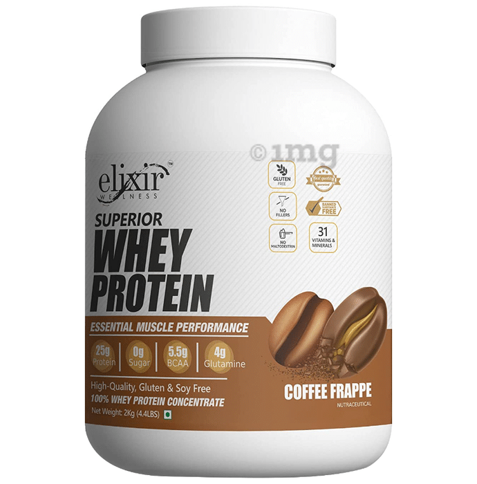 Elixir Wellness Superior Whey Protein Coffee Frappe
