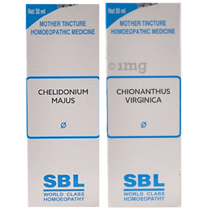 Combo Pack of SBL Chelidonium Majus Mother Tincture Q & SBL Chionanthus Virginica Mother Tincture Q (30ml Each)