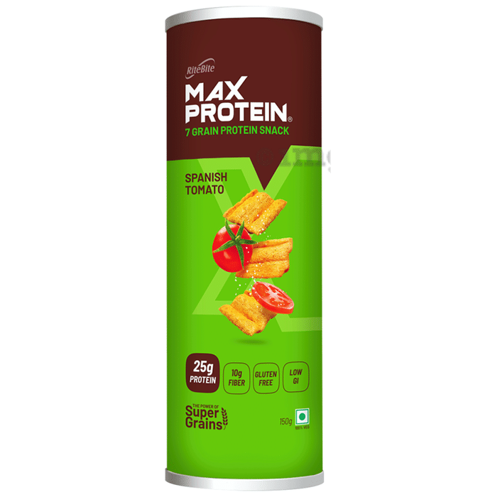 RiteBite Max Protein Chips with Fibre & Low GI | Gluten Free | Flavour Spanish Tomato