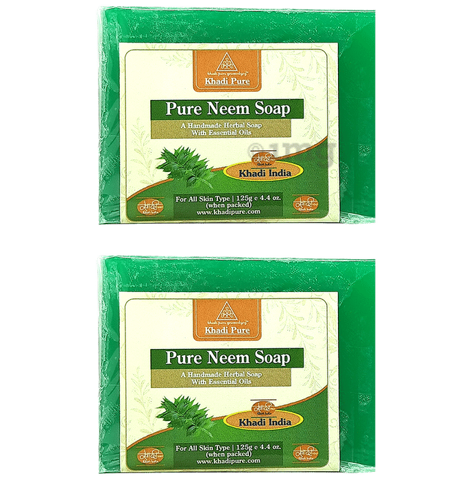 Khadi Pure Neem Soap (125gm Each)