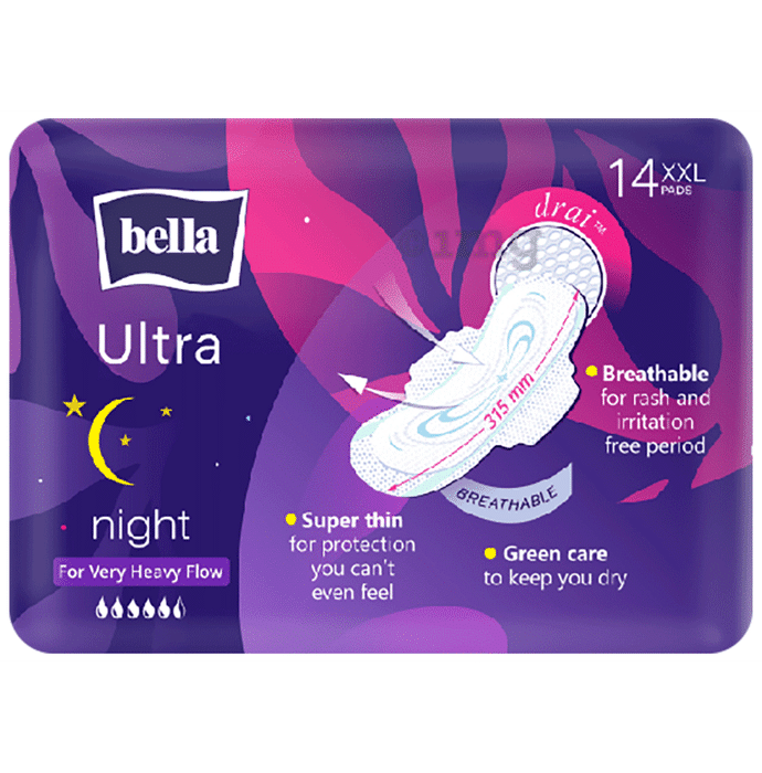 Bella Ultra Night Drai Sanitary Pads XXL