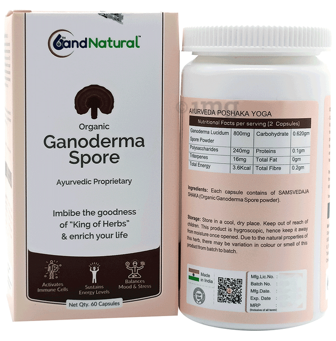 6th and Natural Organic Ganoderma Spore Capsule