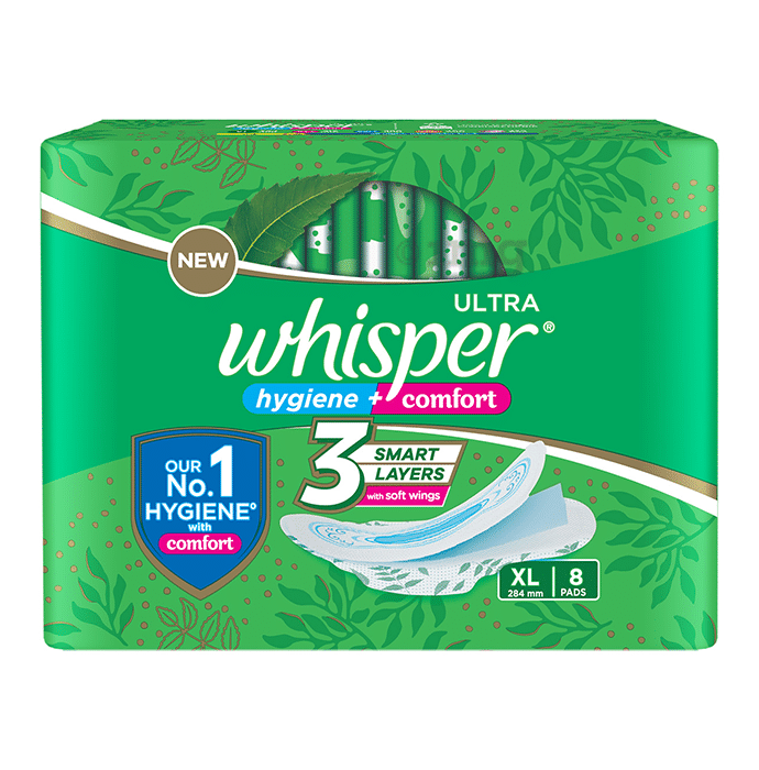 Whisper Ultra Clean with Herbal Oil Sanitary Pads XL