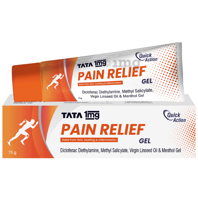 Tata 1mg Pain Relief Gel for Lower Back Pain, Joint Pain, Neck Pain & Sprain