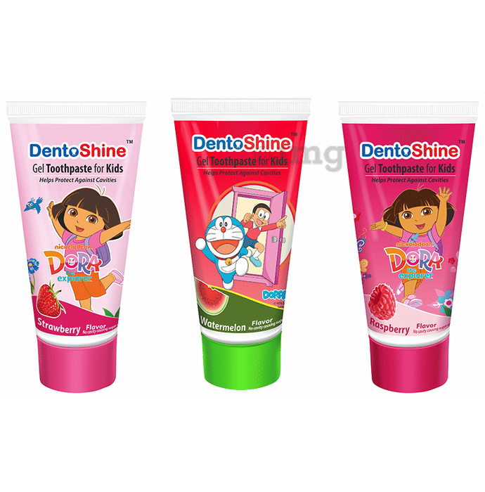 Gel Toothpaste for Kids (Strawberry Flavor, Watermelon Flavor