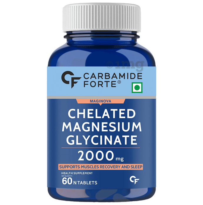 Carbamide Forte Chelated Magnesium Glycinate 2000mg for Muscle Recovery & Sleep Support | Tablet