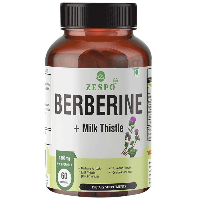 Zespo Berberine + Milk Thistle 1300mg Capsule: Buy bottle of 60.0 ...