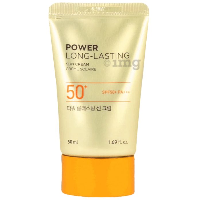 The Face Shop Power Long-Lasting Spf 50+ Pa+++ Tinted Suncream For Uv A, Uv B & Broad Spectrum Protection SPF 50+  PA+++